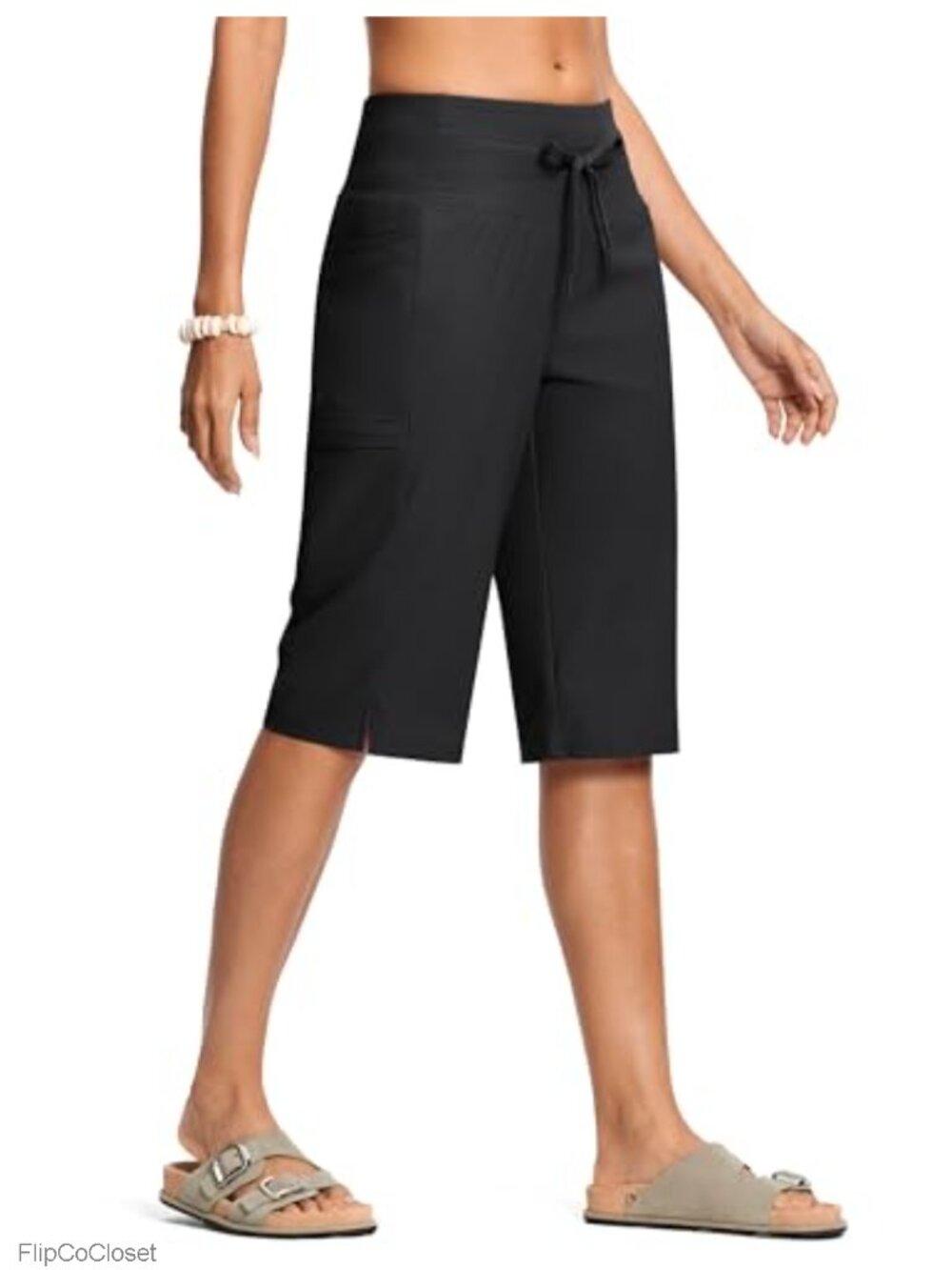 Women's Swim Capris High Waist Tummy Control Quick Dry UPF 50+ Board Shorts